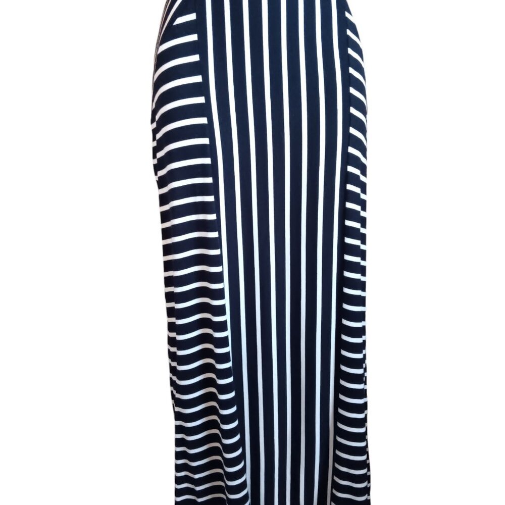 Tribal Skirt Black/ White Women’s Long Maxi Skirt Size Small